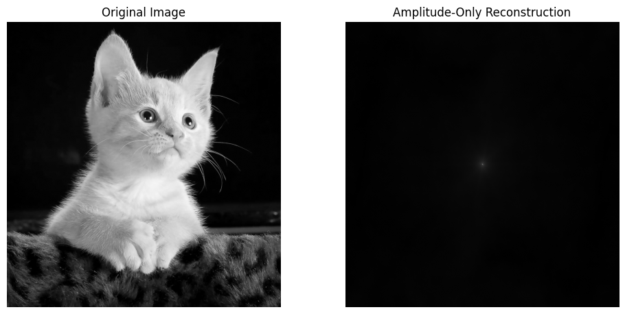 Phase problem illustration with amplitude information only.